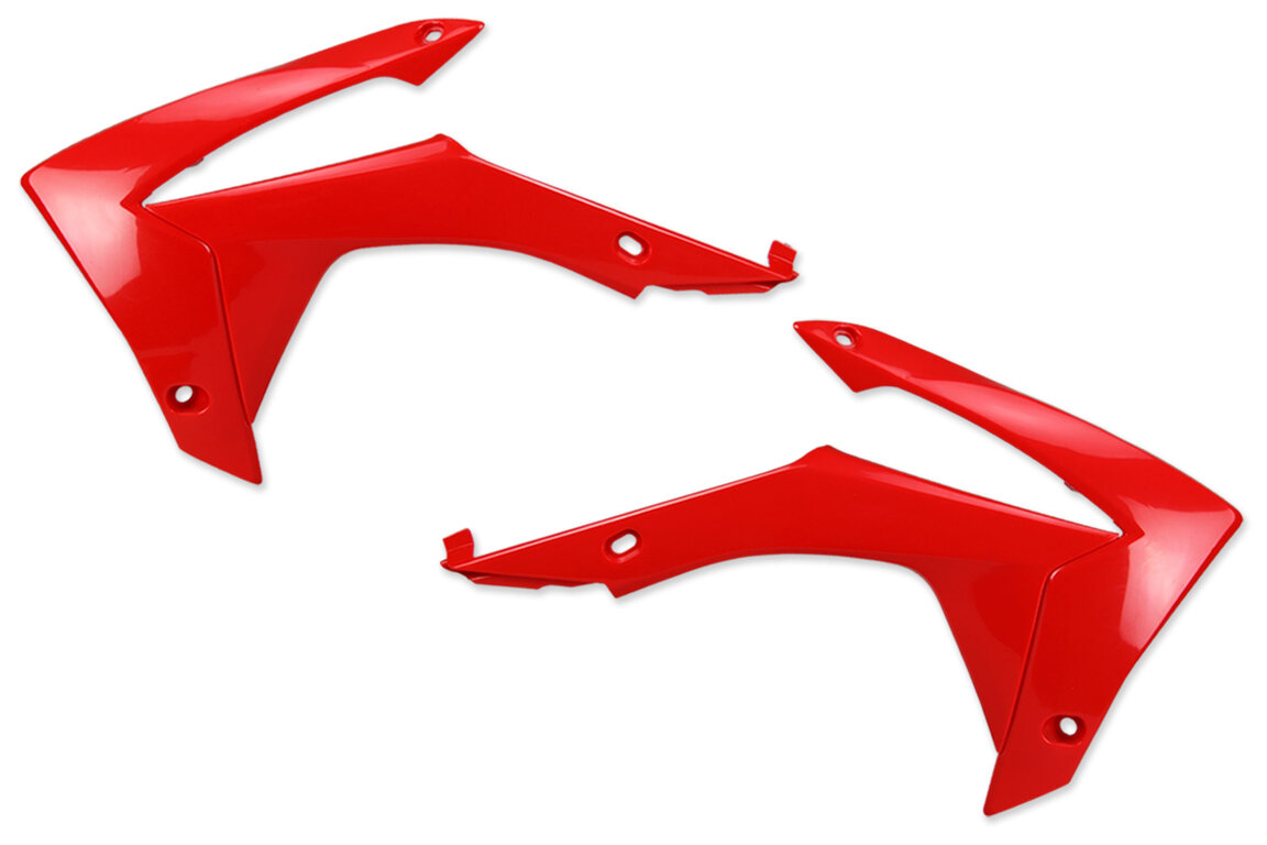 Polisport Red Radiator Shroud Set for Honda: CRF250R (2014-2017), CRF450R (2013-2016)