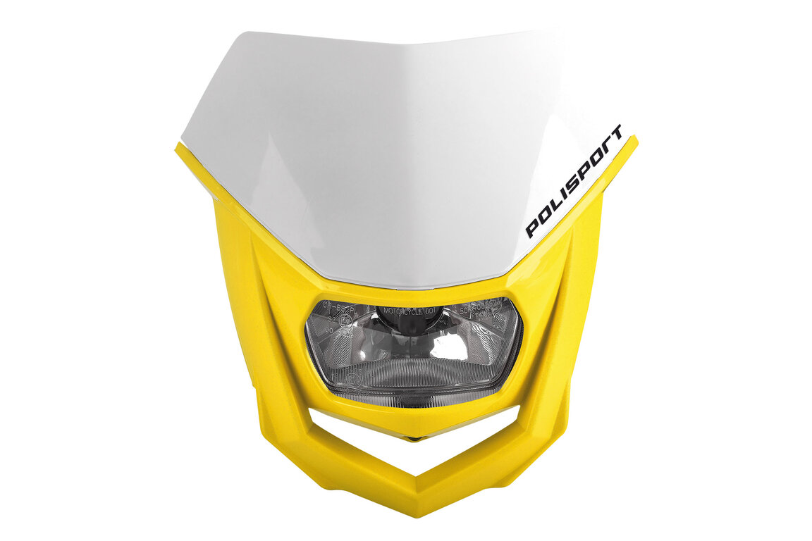 Polisport Yellow Halo Headlight Front Plate for Suzuki: DR-Z400 (2000-2018, 2020-2024)
