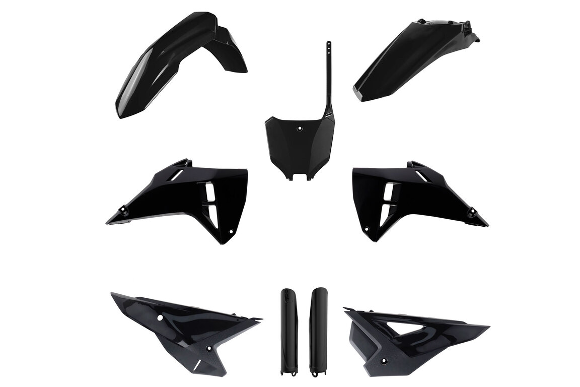 Polisport Black w/ Forks Plastic Kit for Honda: CRF250R (2025-2026), CRF250RWE (2025-2026), CRF450R (2025-2026), CRF450RWE (2025-2026)