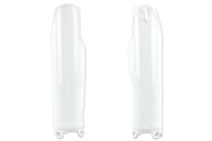 UFO White Shape w/ dimple Lower Fork Guards for Honda: CR125R (1995-2001), CR250R (1995-2001), CR500R (1995-2001), CRF250X (2004-2017), CRF450X (2005-2016)