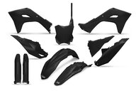 UFO Black w/ Forks Plastic Kit for Kawasaki: KX250F (2025-2026), KX250X (2025-2026), KX450F (2024-2026), KX450F 50th Anniversary Edition (2024), KX450SR (2024-2026), KX450X (2024-2026)