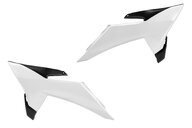 UFO Ceramic White Radiator Shroud Set for KTM: EXC350F (2026), EXC500F (2026-2027), SX125 (2025-2027), SX150 (2025-2027), SX250 (2025-2027), SX300 (2025-2027), SXF250 (2025-2027), SXF250FE (2024-2026), SXF350 (2025-2027), SXF450 (2025-2027), SXF450FE (2024-2026), XC125 (2025, 2027...and more