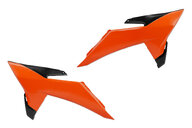 UFO Orange Radiator Shroud Set for KTM: EXC350F (2026), EXC500F (2026), SX125 (2025-2026), SX150 (2025-2026), SX250 (2025-2026), SX300 (2025-2026), SXF250 (2025-2026), SXF250FE (2024-2026), SXF350 (2025-2026), SXF450 (2025-2026), SXF450FE (2024-2026), XC125 (2025), XC250 (2...and more
