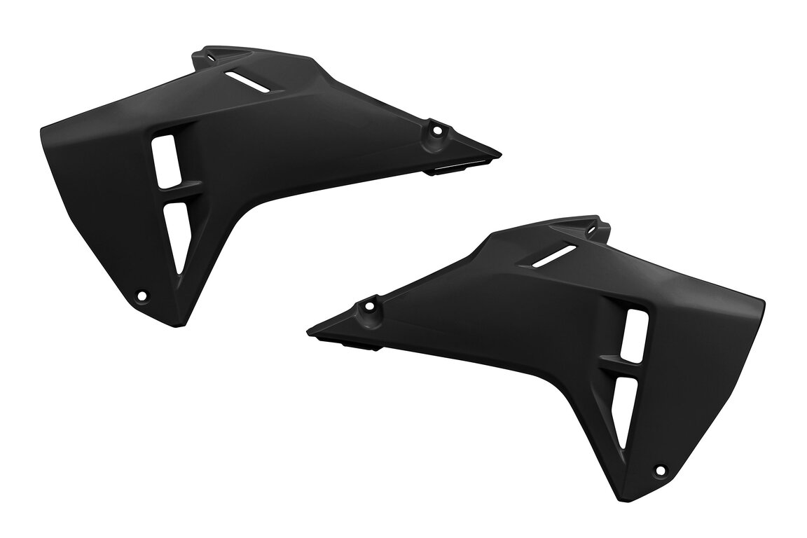 Polisport Black Radiator Shroud Set for Honda: CRF250R (2025-2027), CRF250RWE (2025-2026), CRF450R (2025-2026), CRF450RWE (2025-2026), HRC Works Edition (2027)