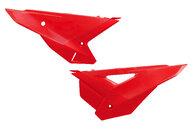 UFO Red Side Number Plates for Honda: CRF250R (2025-2027), CRF250RWE (2025-2026), CRF250RX (2025-2027), CRF450R (2025-2026), CRF450RWE (2025-2026), CRF450RX (2025-2026), HRC Works Edition (2027)