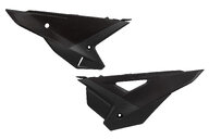 UFO Black Side Number Plates for Honda: CRF250R (2025-2027), CRF250RWE (2025-2026), CRF250RX (2025-2027), CRF450R (2025-2026), CRF450RWE (2025-2026), CRF450RX (2025-2026), HRC Works Edition (2027)