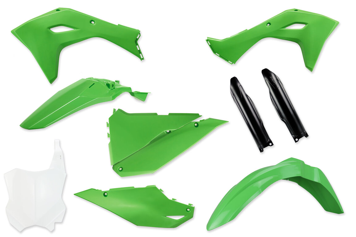 Mix & Match Plastic Kit With Lower Forks for 24-26 Kawasaki KX250F, KX450F