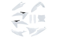 Polisport White w/Forks Plastic Kit for KTM: SX125 (2023-2024), SX250 (2023-2024), SX300 (2023-2024), SXF250 (2023-2024), SXF250FE (2022-2023), SXF350 (2023-2024), SXF450 (2023-2024), SXF450FE (2022-2023), XC125 (2023-2024), XC250 (2023-2024), XC300 (2023-2024), XCF250 (2023-202...and more