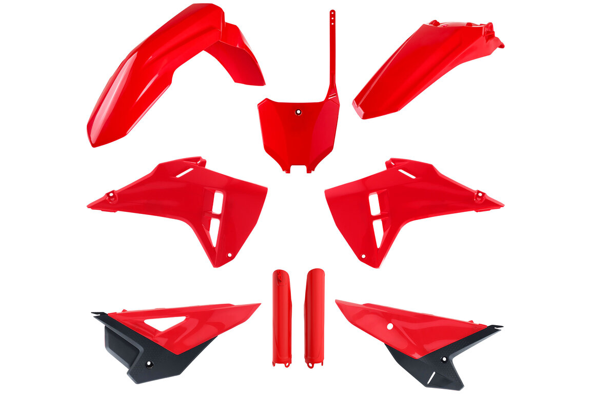 Polisport Red Restyled Plastic Kit for Honda: CRF250R (2022-2024), CRF450R (2021-2024), CRF450RWE (2021-2024)
