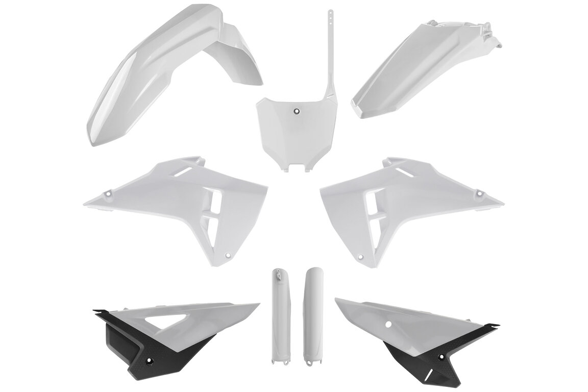 Polisport White Restyled Plastic Kit for Honda: CRF250R (2022-2024), CRF450R (2021-2024), CRF450RWE (2021-2024)