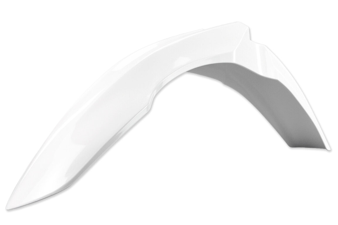 Polisport White Front Fender for Honda: CRF250R (2010-2013), CRF450R (2009-2012)