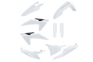 Polisport White w/ Forks Plastic Kit for KTM: EXC350F (2024-2025), EXC450F (2024-2025), EXC500F (2024-2025), XCF450W (2024-2025), XCW150 (2024-2025), XCW250 (2024-2025), XCW300 (2024-2025), XCW300 Factory Edition (2025), XW-F 350 (2024), XW-F 500 (2024)