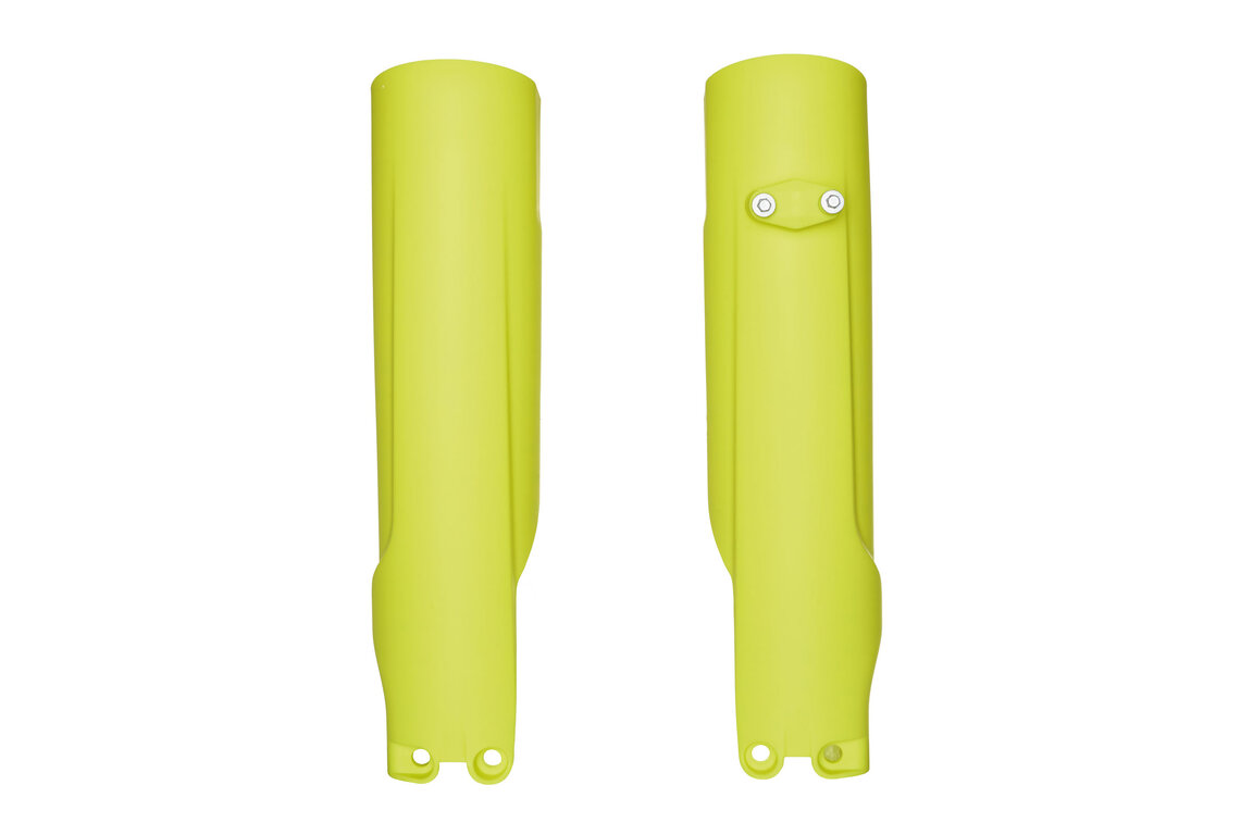 Polisport Yellow Lower Fork Guards for Husqvarna: FC250 (2023-2027), FC250 Factory Edition (2025-2026), FC250 Rockstar Edition (2022-2024), FC350 (2023-2027), FC350 Heritage (2023, 2025), FC450 (2023-2027), FC450 Factory Edition (2025-2026), FC450 Rockstar Edition (2022-2024), ...and more
