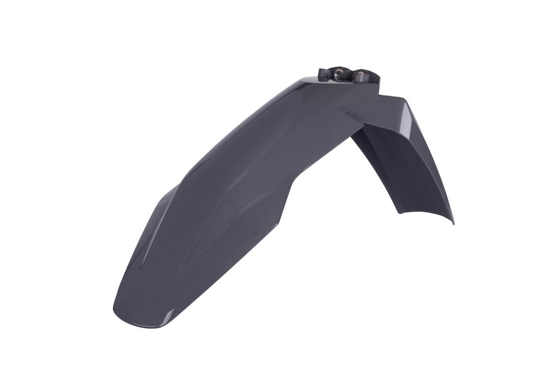 Polisport Nardo Grey Front Fender for Husqvarna: FC250 (2023-2027), FC250 Rockstar Edition (2022-2023), FC350 (2023-2027), FC350 Heritage (2023, 2025), FC450 (2023-2027), FC450 Rockstar Edition (2022-2023), FE350s (2024-2025), FE350w (2024), FE450 (2024-2025), FE501s (2024-202...and more