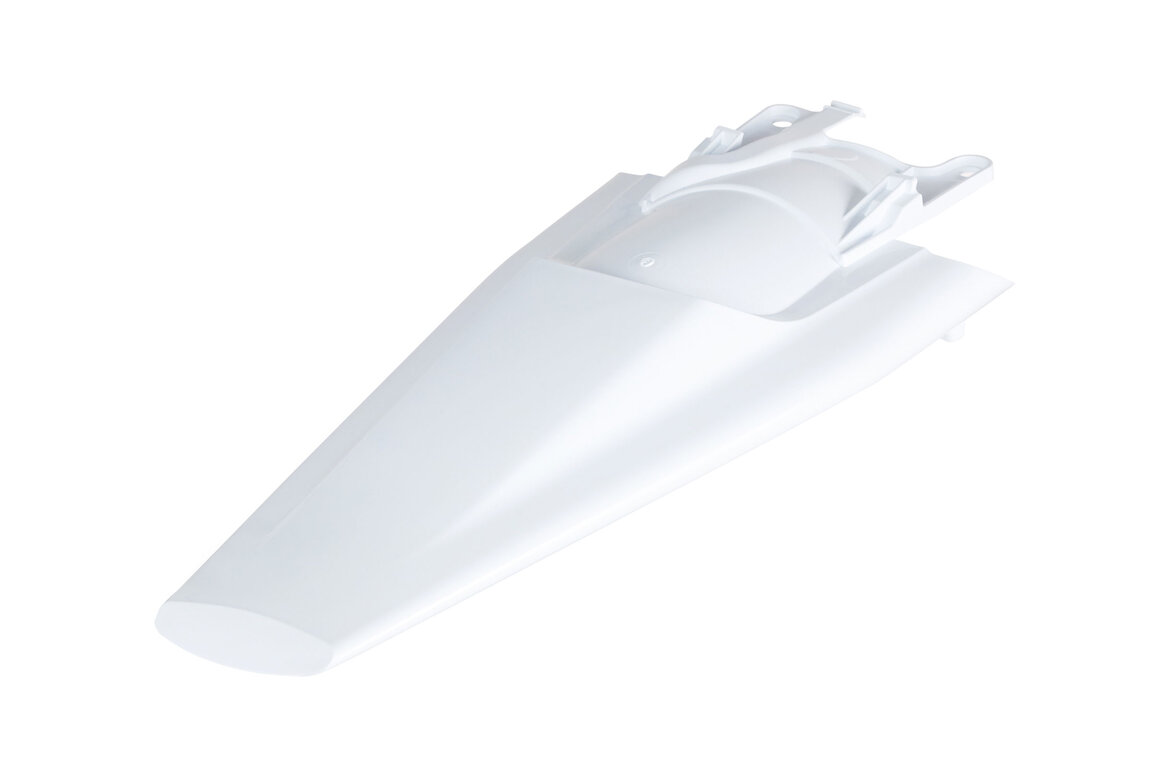 Polisport White With Pins Rear Fender for Husqvarna: FC250 (2023-2027), FC250 Factory Edition (2025-2026), FC250 Rockstar Edition (2022-2024), FC350 (2023-2027), FC350 Heritage (2023, 2025), FC450 (2023-2027), FC450 Factory Edition (2025-2026), FC450 Rockstar Edition (2022-2024), ...and more