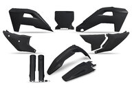 UFO Restyle shape Black w/Forks Restyled Plastic Kit for Husqvarna: FC250 (2023-2025), FC250 Factory Edition (2025-2026), FC250 Rockstar Edition (2022-2023), FC350 (2023-2025), FC350 Heritage (2023, 2025), FC450 (2023-2025), FC450 Factory Edition (2025-2026), FC450 Rockstar Edition (2022-2023), ...and more