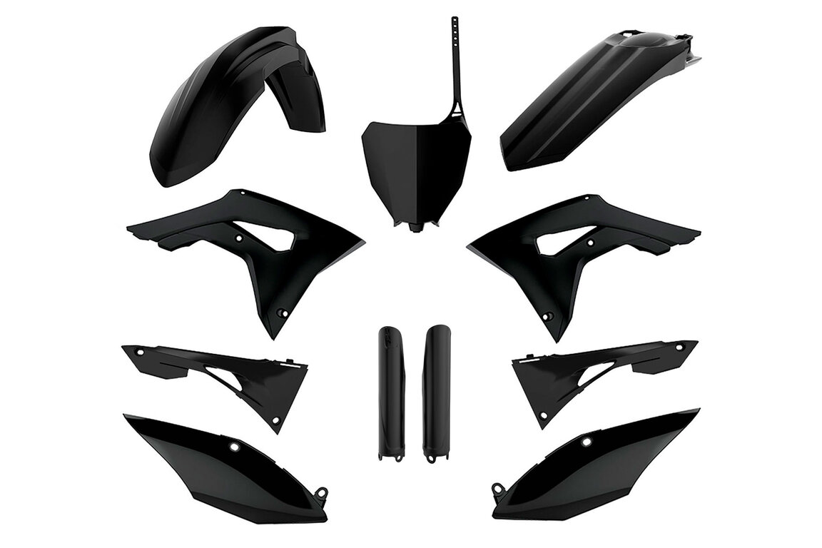 Polisport Black with Forks Plastic Kit for Honda: CRF250R (2018-2021), CRF450R (2017-2020)