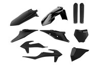 Polisport Black w/ Forks Plastic Kit for KTM: SX125 (2019-2022), SX150 (2019-2022), SX250 (2019-2022), SXF250 (2019-2022), SXF350 (2019-2022), SXF450 (2019-2022), SXF450FE (2018-2021)