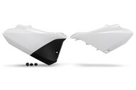 UFO White Side Number Plates for Yamaha: YZ85 (2022-2027), YZ85 LW (2022-2027)