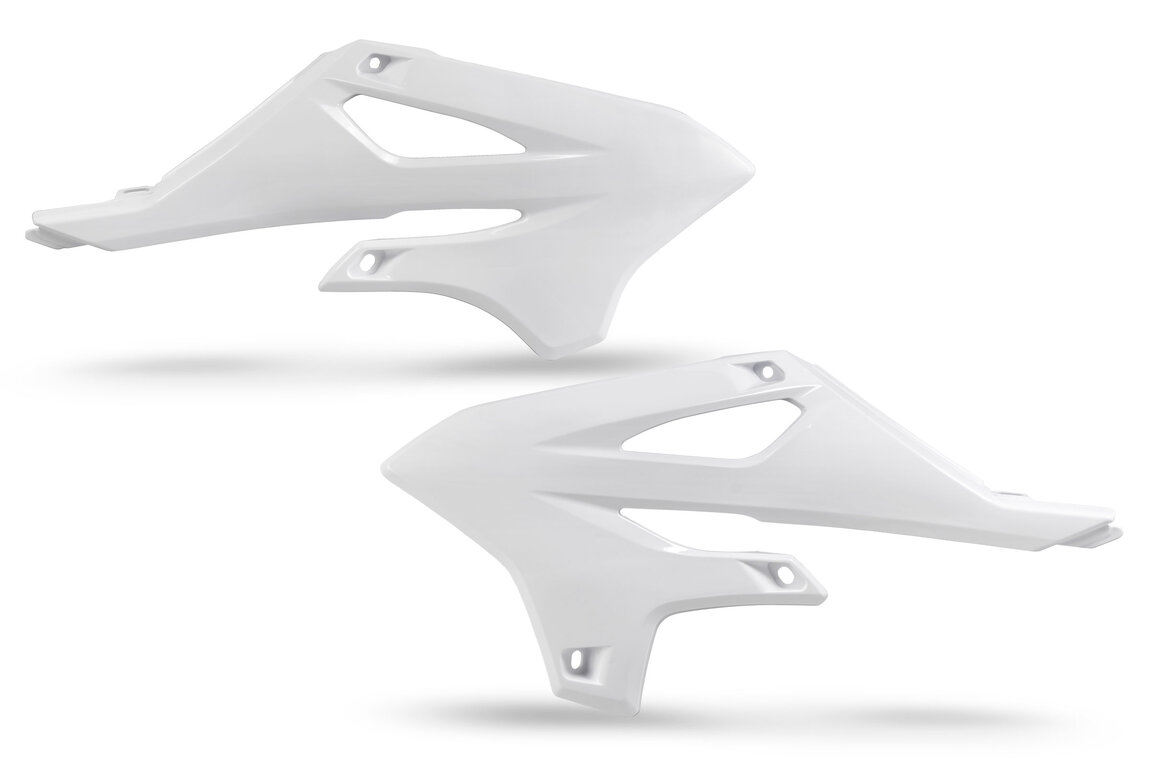 UFO White Radiator Shroud Set for Yamaha: YZ85 (2022-2026), YZ85 LW (2022-2026)