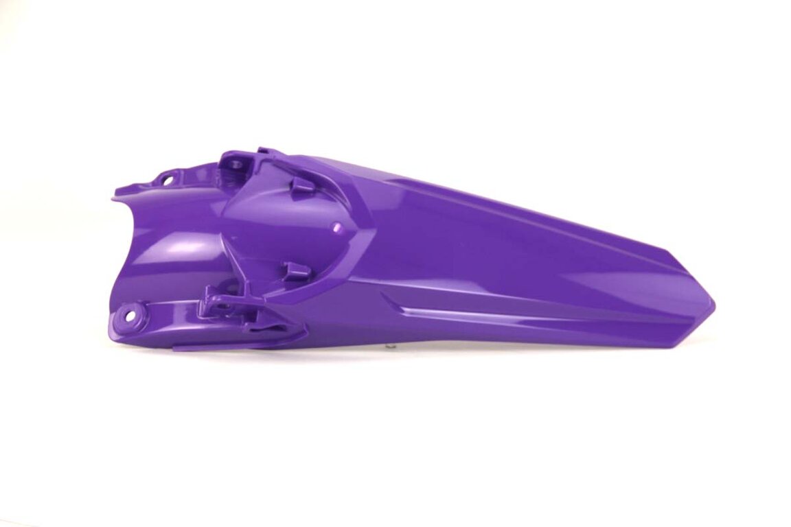 UFO Purple Rear Fender replacement plastics for 21-26 Honda CRF250, CRF450 dirt bikes 360 view