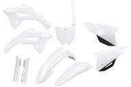 UFO White w/ Forks Plastic Kit for Honda: CRF250R (2022-2024), CRF450R (2021-2024), CRF450R-S (2023-2024), CRF450RWE (2021-2024)