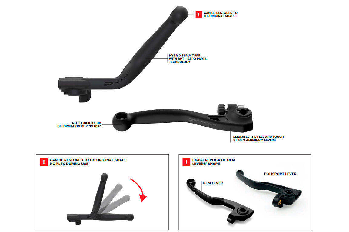 Polisport Black APT Unbreakable Levers for Beta