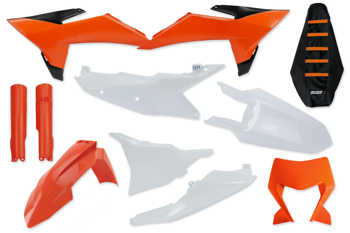 Mix & Match Plastic Kit With Lower Forks & Seat Cover for 26-27 KTM EXCF, XCF, XCW
