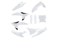 Polisport White w/Forks Plastic Kit for KTM: SX125 (2025-2026), SX150 (2025-2026), SX250 (2025-2026), SX300 (2025-2026), SXF250 (2025-2026), SXF250FE (2025), SXF350 (2025-2026), SXF450 (2025-2026), SXF450FE (2025), XC125 (2025), XC250 (2025-2026), XC300 (2025-2026), XCF250 (2025...and more