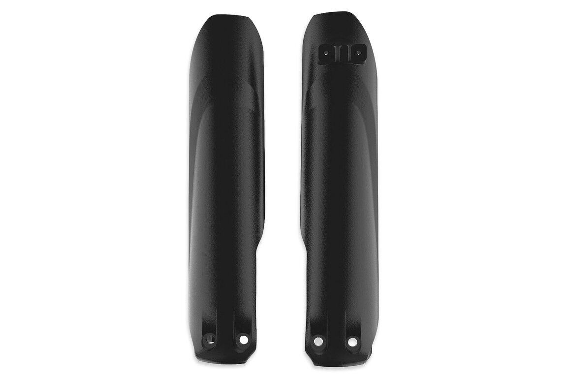 Polisport Black Lower Fork Guards for Beta: 125 RR (2019-2024), 125 RR Race Edition (2019-2026), 125 RR X-PRO (2025-2026), 200 RR (2019-2024), 200 RR Race Edition (2021-2026), 200 RR X-PRO 2-Stroke (2025-2026), 250 RR (2019-2024), 250 RR Race Edition (2019-2026), 250 RR X-PRO ...and more