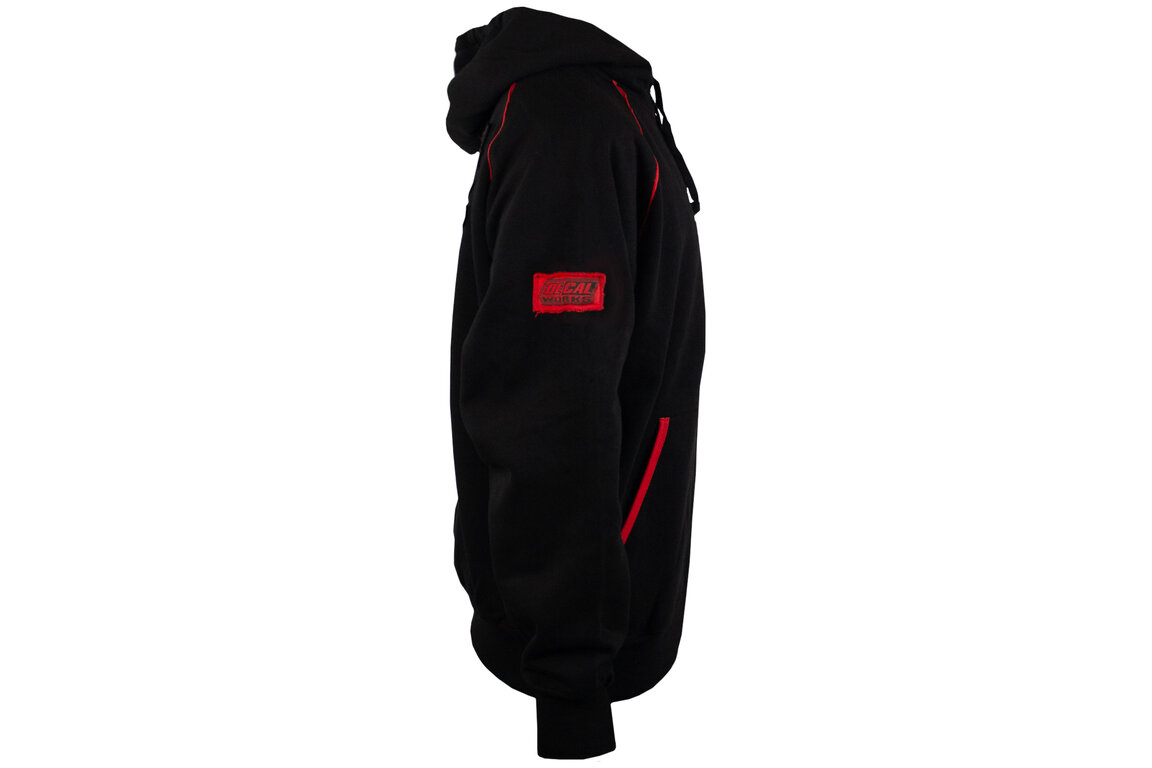 DeCal Works Large Black Zipper Hoodie Sweatshirt