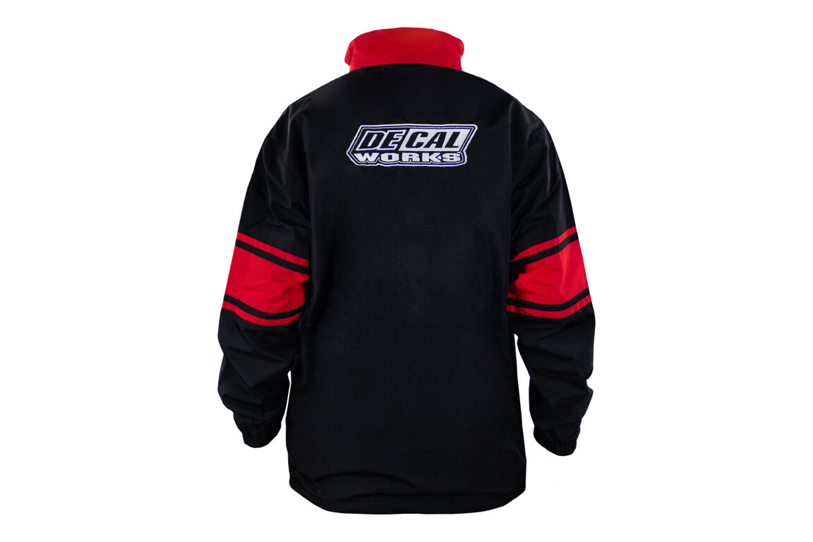 DeCal Works X Large Red Stadium Jacket w/Red Logo