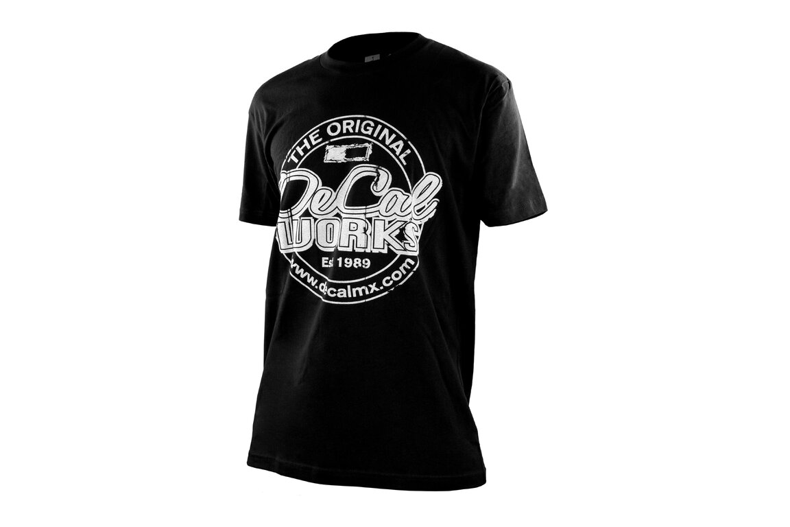 DeCal Works Small Original Black T-Shirt with White Logo
