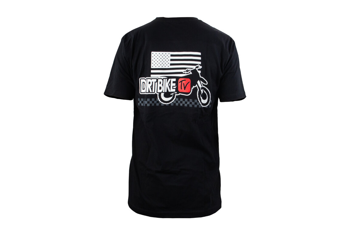 XX Large  DirtBike TV Black T-Shirt