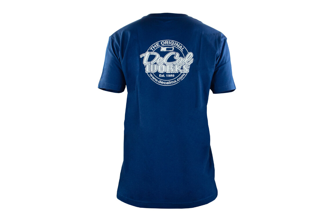DeCal Works Medium Original Navy T-Shirt with White Logo