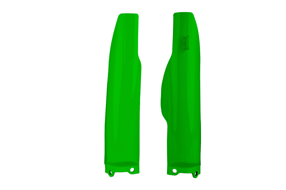 Polisport Green Lower Fork Guards for Kawasaki: KX125 (2004-2007), KX250 (2004-2007), KX250F (2004-2005), Suzuki: RMZ250 (2004-2006)