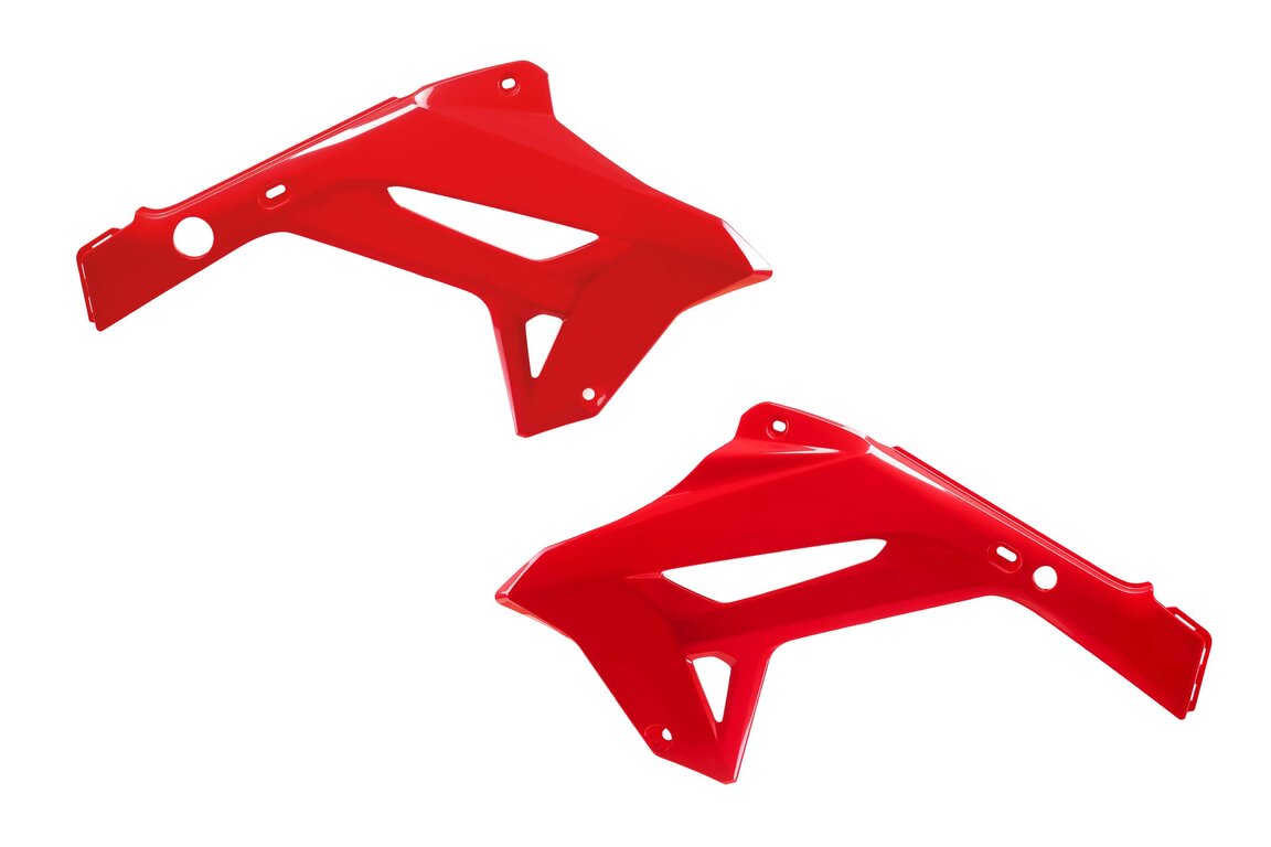 Polisport Red Restyled Radiator Shroud Set for Honda: CR125R (2000-2001), CR250R (2000-2001)