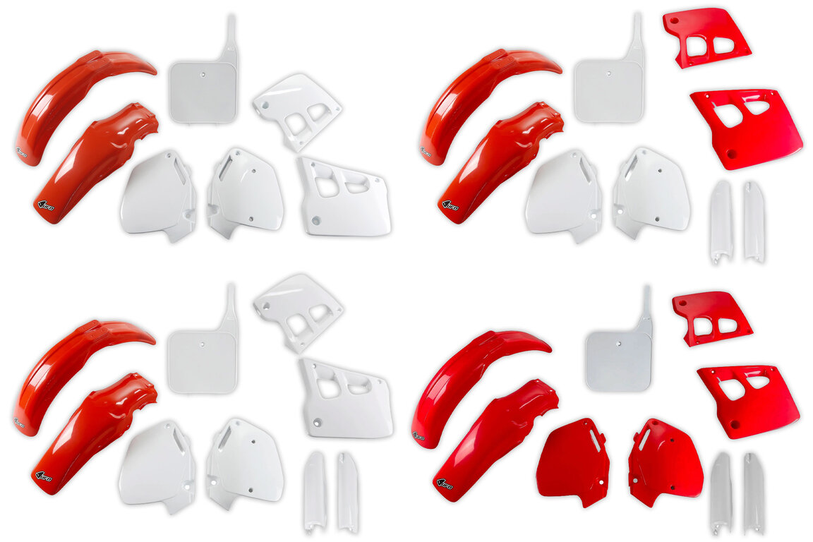 CR125, CR250 Replacement Plastic Kit fits 90-92 Honda CR125, CR250 dirt bikes