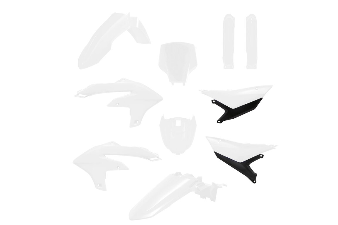 Polisport White w/ Forks Plastic Kit for Yamaha: YZ450F (2026), YZ450FX (2026)