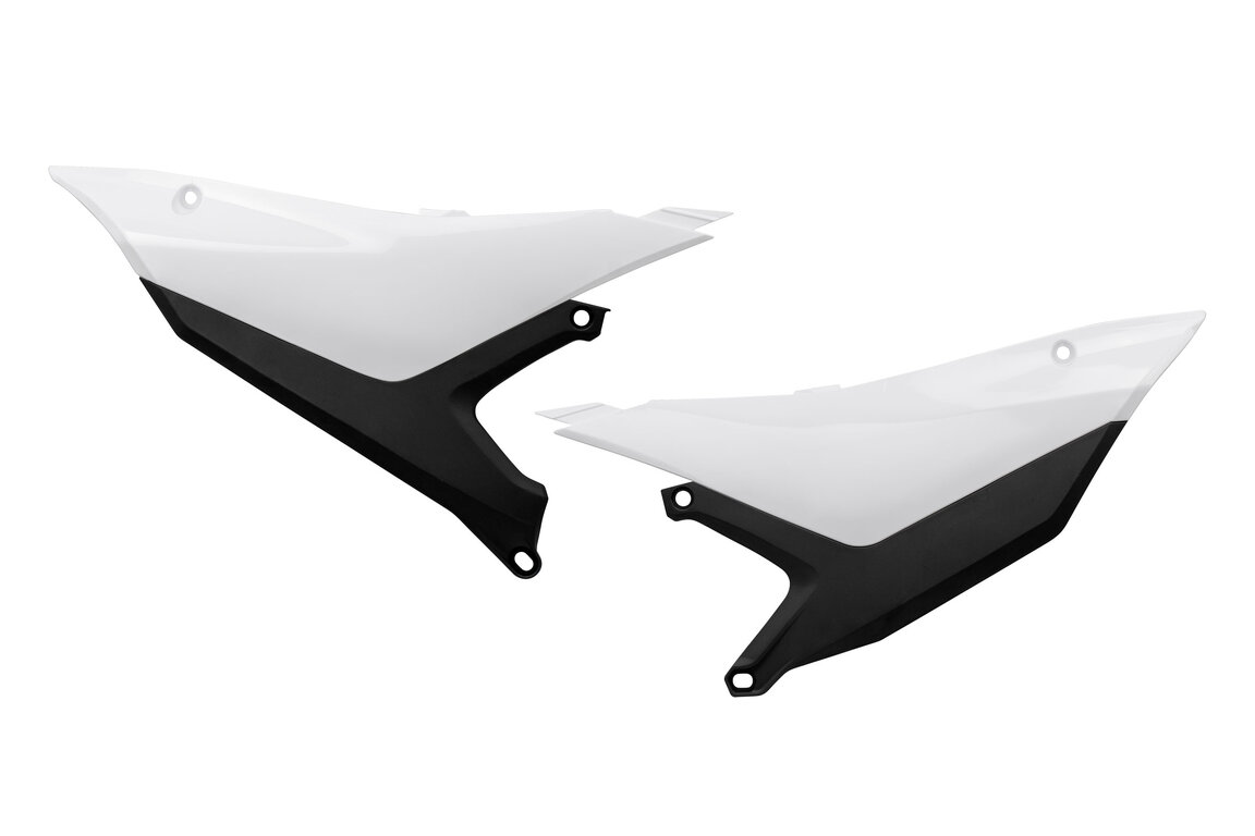 UFO White Side Number Plates for Yamaha: YZ250F (2027), YZ450F (2026-2027), YZ450FX (2026-2027)