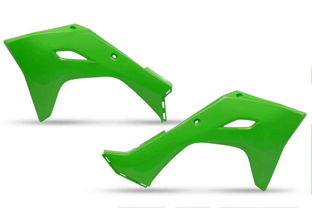 Polisport Green Radiator Shroud Set 24-26 KX250F, KX450F