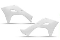 UFO White Radiator Shroud Set for Kawasaki: KX250F (2025-2026), KX250X (2025-2026), KX450F (2024-2026), KX450F 50th Anniversary Edition (2024), KX450SR (2024-2026), KX450X (2024-2026)