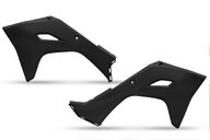 UFO Black Radiator Shroud Set for Kawasaki: KX250F (2025-2026), KX250X (2025-2026), KX450F (2024-2026), KX450F 50th Anniversary Edition (2024), KX450SR (2024-2026), KX450X (2024-2026)
