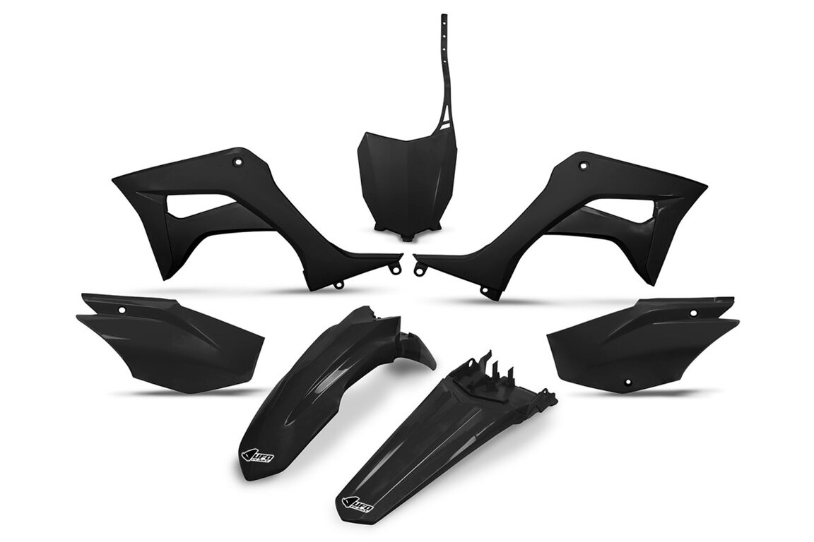 UFO Black Plastic Kit for Honda: CRF125F (2019-2027)