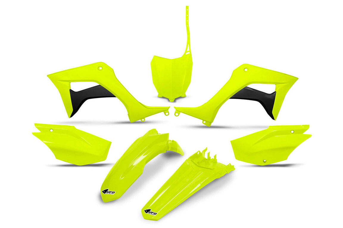 UFO Neon Yellow Plastic Kit for Honda: CRF125F (2019-2027)