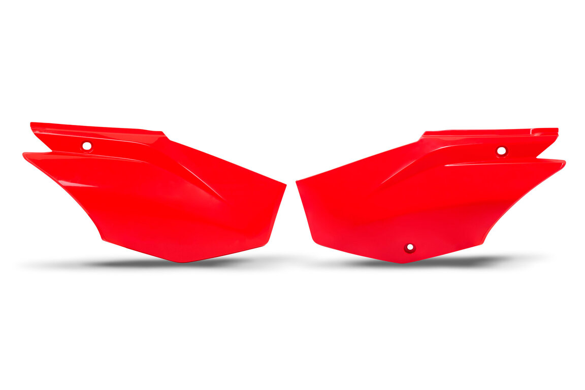 UFO Red Side Number Plates for Honda: CRF125F (2019-2027)