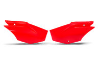 UFO Red Side Number Plates for Honda: CRF125F (2019-2027)