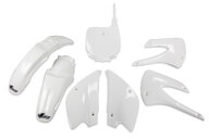 UFO White Restyled Plastic Kit for Kawasaki: KX100 (2001-2013), KX85 (2001-2013)