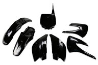 UFO Black Restyled Plastic Kit for Kawasaki: KX100 (2001-2013), KX85 (2001-2013)