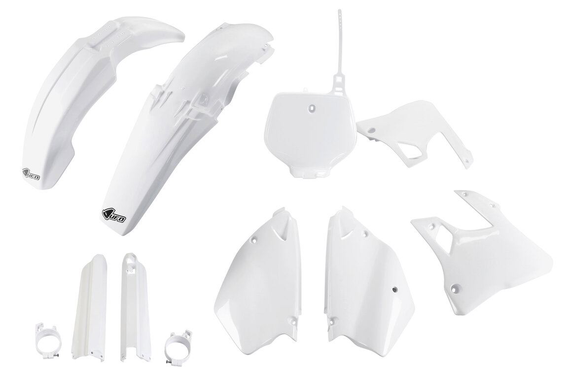 UFO White with Forks Plastic Kit for Yamaha: YZ125 (1996-1999), YZ250 (1996-1999)
